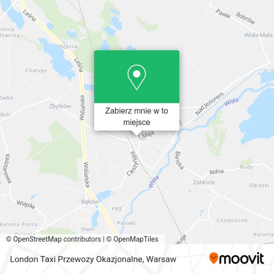 Mapa London Taxi Przewozy Okazjonalne