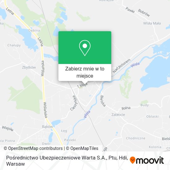 Mapa Pośrednictwo Ubezpieczeniowe Warta S.A., Ptu, Hdi