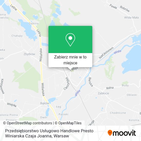 Mapa Przedsiębiorstwo Usługowo Handlowe Presto Winiarska Czaja Joanna