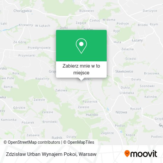 Mapa Zdzisław Urban Wynajem Pokoi