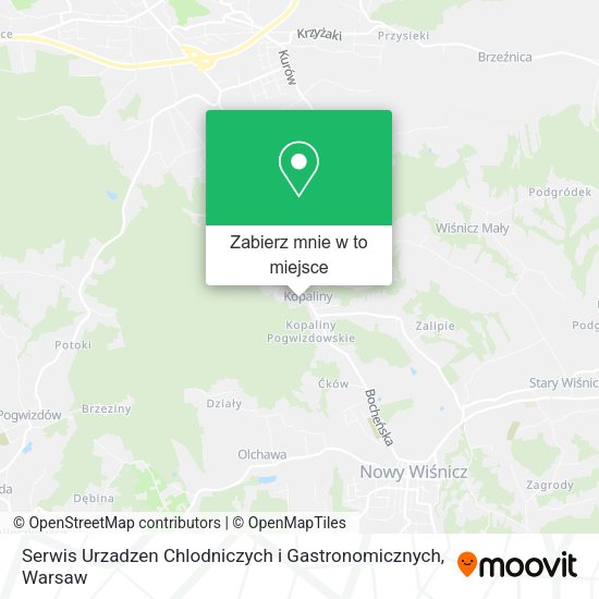 Mapa Serwis Urzadzen Chlodniczych i Gastronomicznych