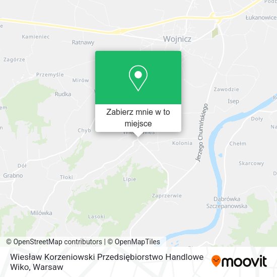 Mapa Wiesław Korzeniowski Przedsiębiorstwo Handlowe Wiko