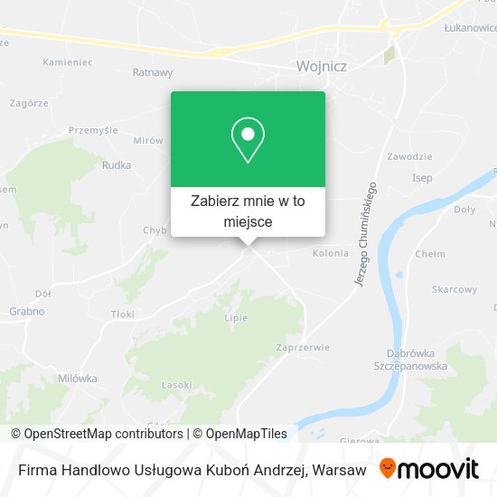 Mapa Firma Handlowo Usługowa Kuboń Andrzej