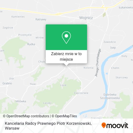 Mapa Kancelaria Radcy Prawnego Piotr Korzeniowski