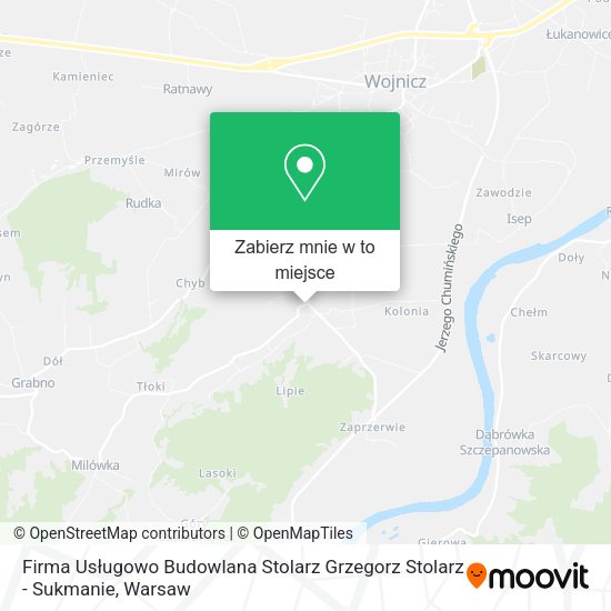 Mapa Firma Usługowo Budowlana Stolarz Grzegorz Stolarz - Sukmanie