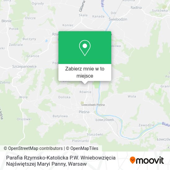 Mapa Parafia Rzymsko-Katolicka P.W. Wniebowzięcia Najświętszej Maryi Panny