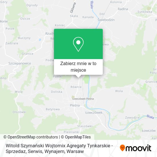 Mapa Witold Szymański Wojtomix Agregaty Tynkarskie - Sprzedaz, Serwis, Wynajem