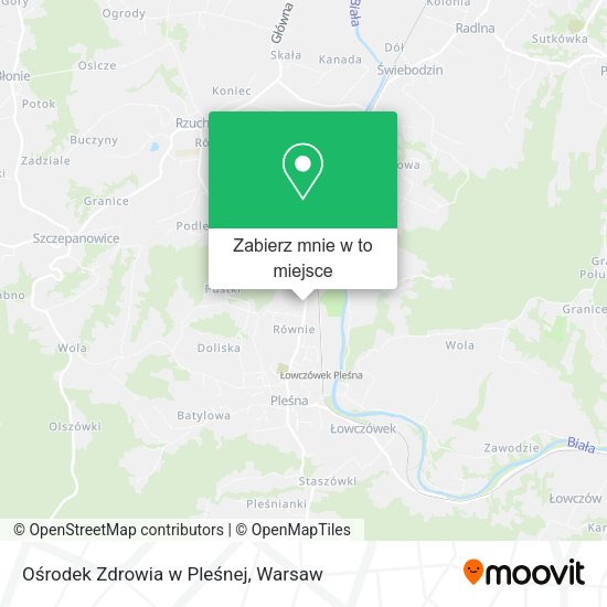 Mapa Ośrodek Zdrowia w Pleśnej