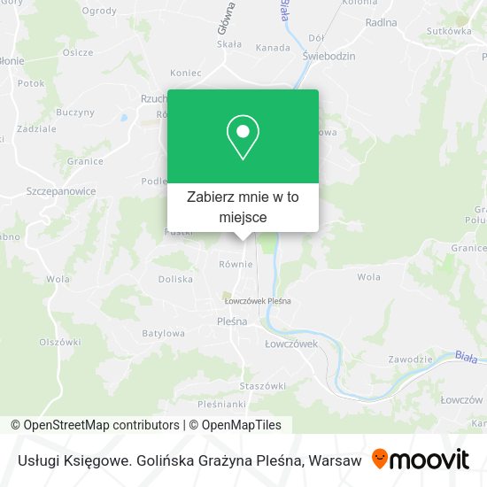 Mapa Usługi Księgowe. Golińska Grażyna Pleśna