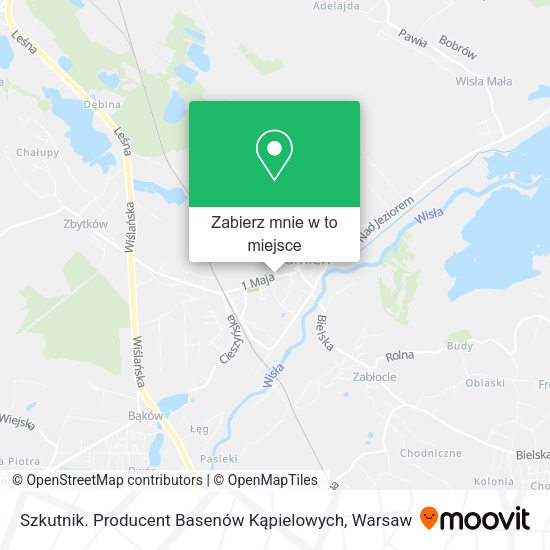 Mapa Szkutnik. Producent Basenów Kąpielowych