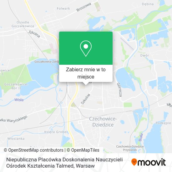 Mapa Niepubliczna Placówka Doskonalenia Nauczycieli Ośrodek Kształcenia Talmed