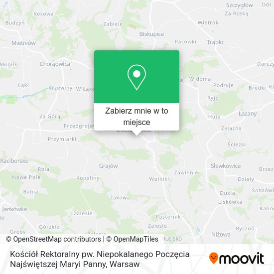 Mapa Kościół Rektoralny pw. Niepokalanego Poczęcia Najświętszej Maryi Panny