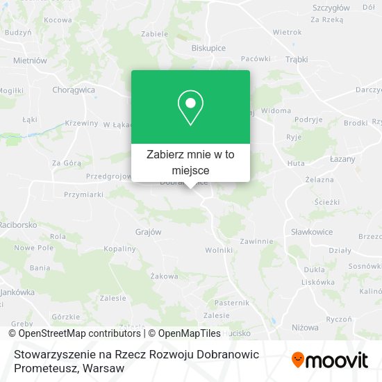 Mapa Stowarzyszenie na Rzecz Rozwoju Dobranowic Prometeusz