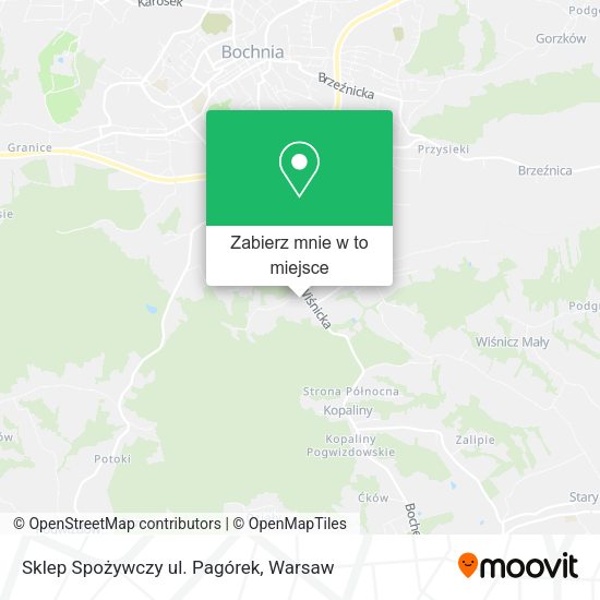 Mapa Sklep Spożywczy ul. Pagórek