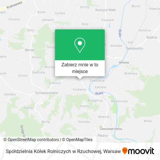 Mapa Spółdzielnia Kółek Rolniczych w Rzuchowej