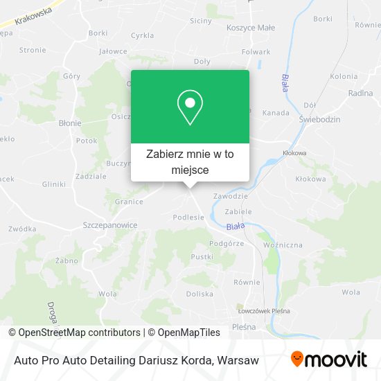 Mapa Auto Pro Auto Detailing Dariusz Korda