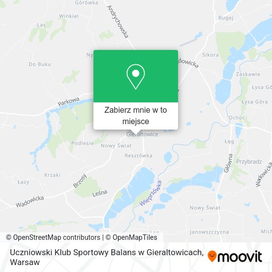 Mapa Uczniowski Klub Sportowy Balans w Gieraltowicach