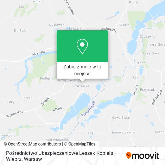 Mapa Pośrednictwo Ubezpieczeniowe Leszek Kobiela - Wieprz