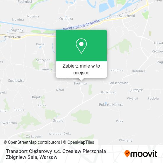 Mapa Transport Ciężarowy s.c. Czesław Pierzchała Zbigniew Sala