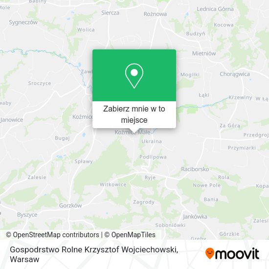 Mapa Gospodrstwo Rolne Krzysztof Wojciechowski