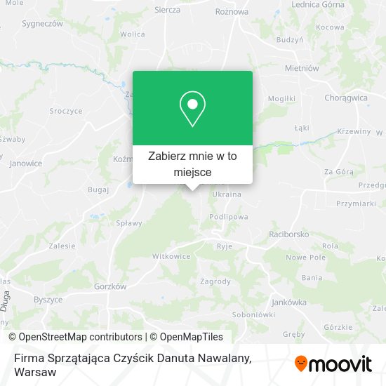 Mapa Firma Sprzątająca Czyścik Danuta Nawalany