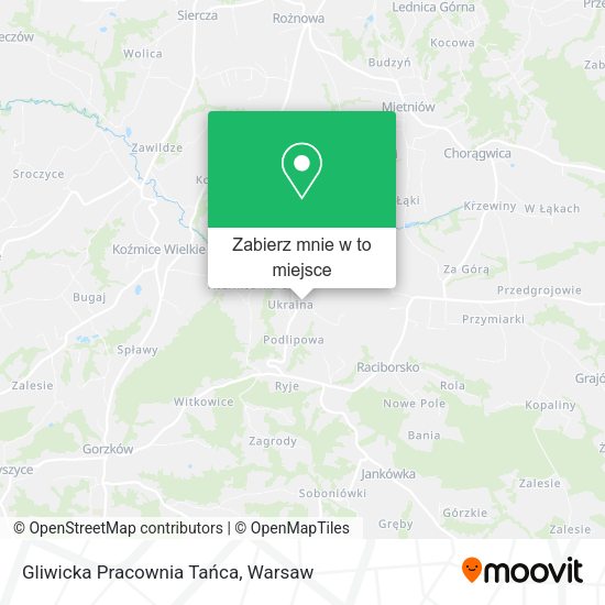 Mapa Gliwicka Pracownia Tańca