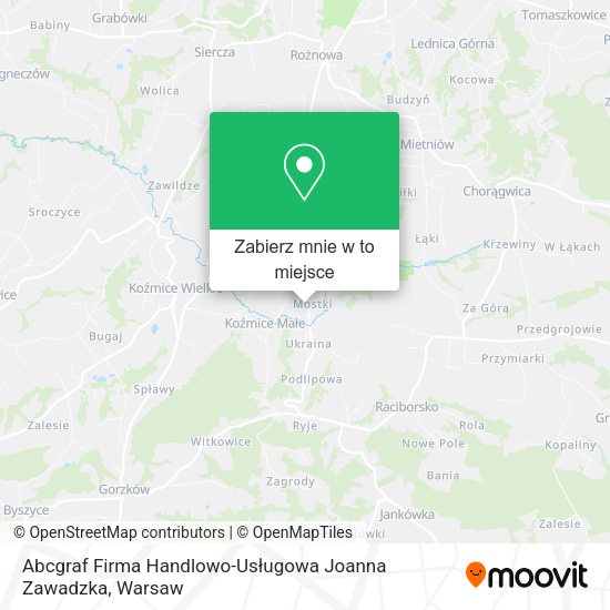 Mapa Abcgraf Firma Handlowo-Usługowa Joanna Zawadzka