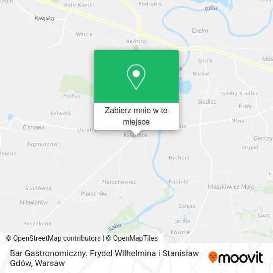 Mapa Bar Gastronomiczny. Frydel Wilhelmina i Stanisław Gdów