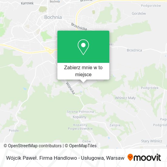 Mapa Wójcik Paweł. Firma Handlowo - Usługowa