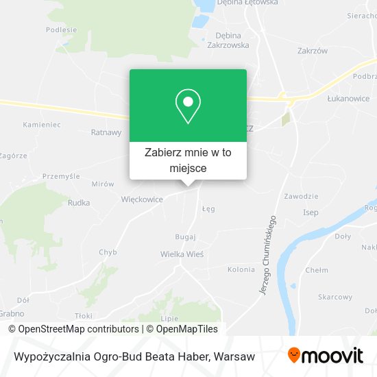 Mapa Wypożyczalnia Ogro-Bud Beata Haber