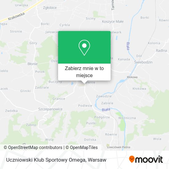 Mapa Uczniowski Klub Sportowy Omega