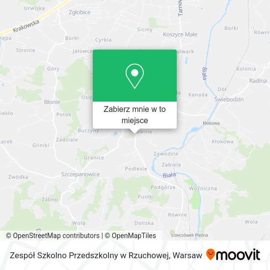 Mapa Zespół Szkolno Przedszkolny w Rzuchowej