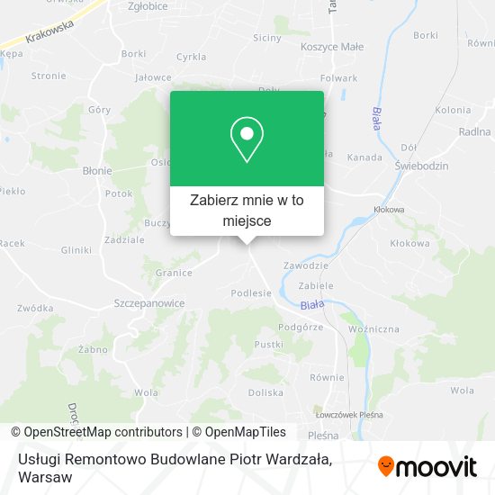 Mapa Usługi Remontowo Budowlane Piotr Wardzała
