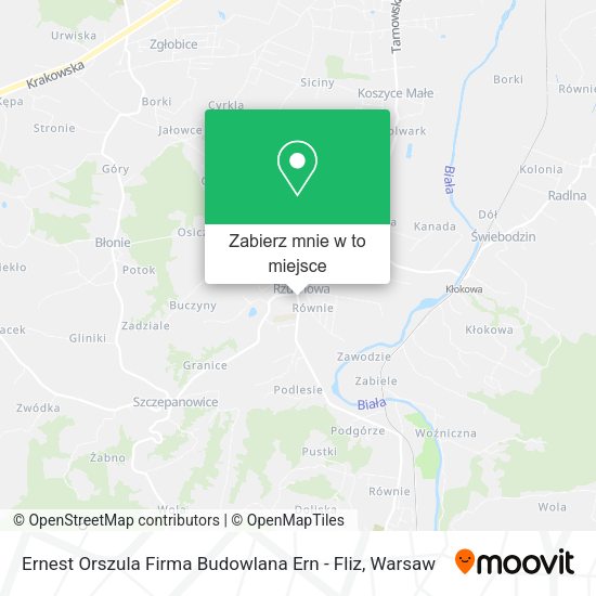 Mapa Ernest Orszula Firma Budowlana Ern - Fliz