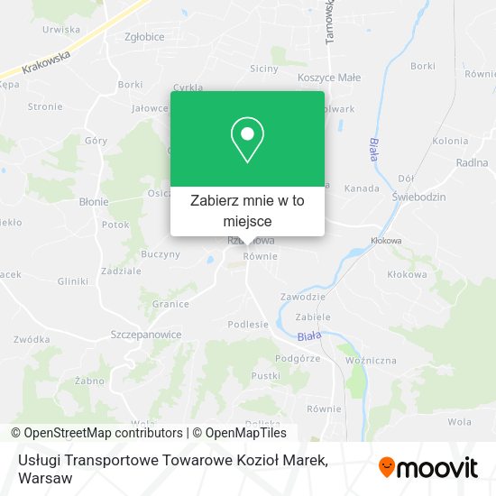 Mapa Usługi Transportowe Towarowe Kozioł Marek