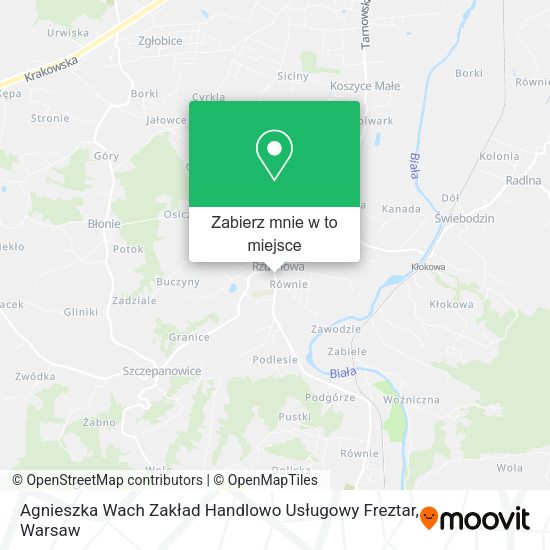 Mapa Agnieszka Wach Zakład Handlowo Usługowy Freztar