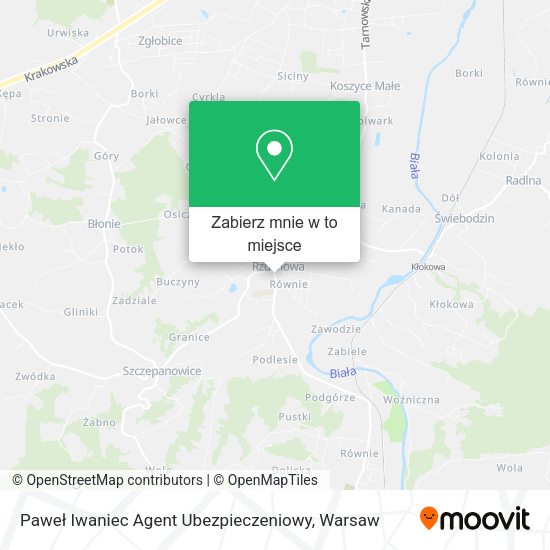 Mapa Paweł Iwaniec Agent Ubezpieczeniowy