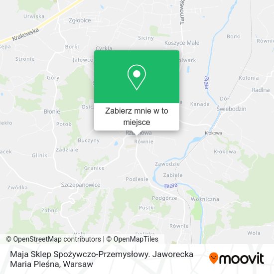 Mapa Maja Sklep Spożywczo-Przemysłowy. Jaworecka Maria Pleśna