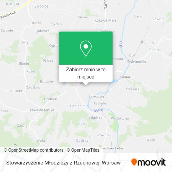 Mapa Stowarzyszenie Młodzieży z Rzuchowej