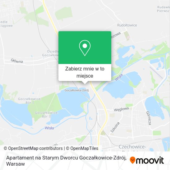 Mapa Apartament na Starym Dworcu Goczałkowice-Zdrój