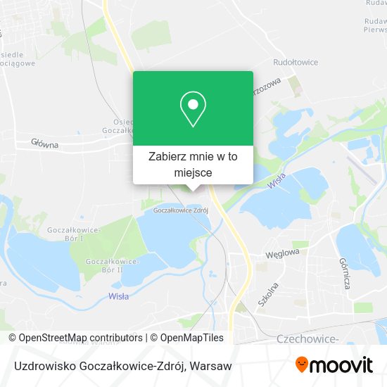 Mapa Uzdrowisko Goczałkowice-Zdrój