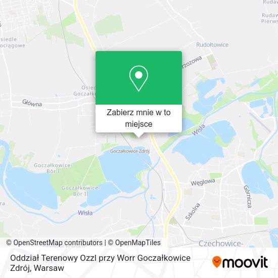 Mapa Oddział Terenowy Ozzl przy Worr Goczałkowice Zdrój