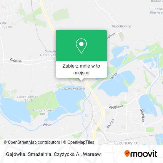 Mapa Gajówka. Smażalnia. Czyżycka A.