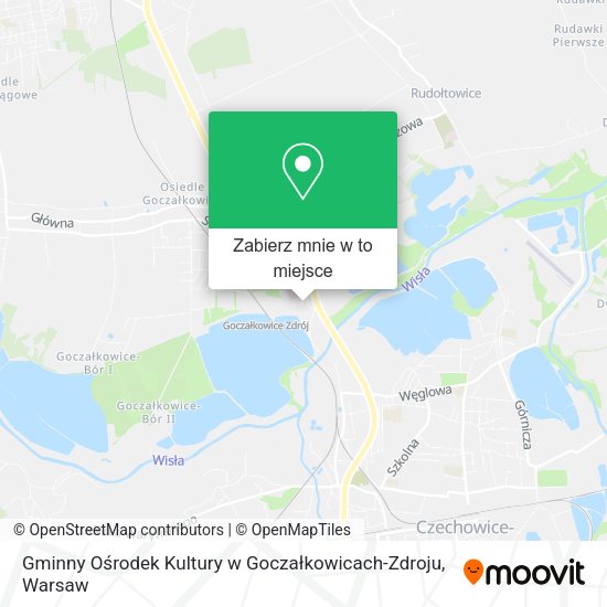 Mapa Gminny Ośrodek Kultury w Goczałkowicach-Zdroju