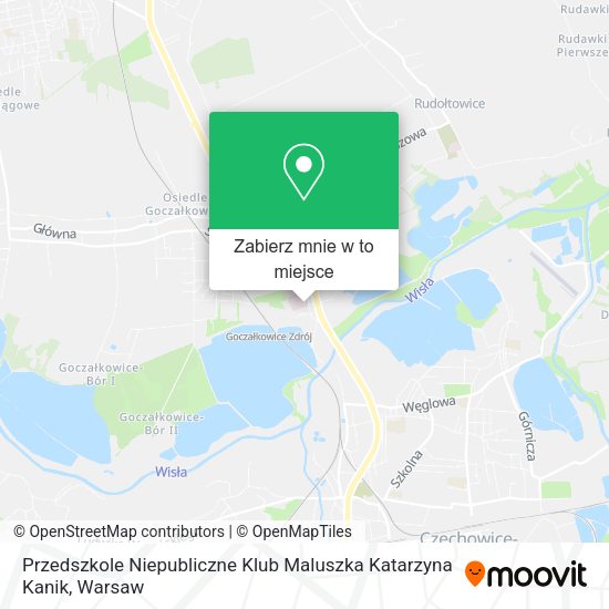 Mapa Przedszkole Niepubliczne Klub Maluszka Katarzyna Kanik