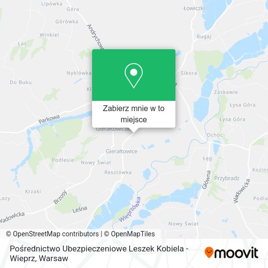 Mapa Pośrednictwo Ubezpieczeniowe Leszek Kobiela - Wieprz