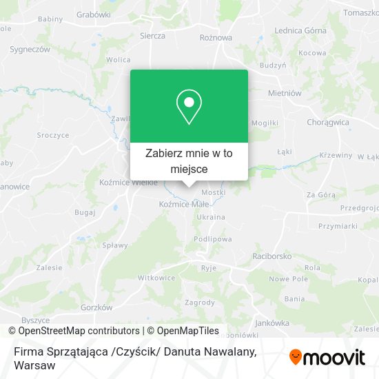 Mapa Firma Sprzątająca /Czyścik/ Danuta Nawalany