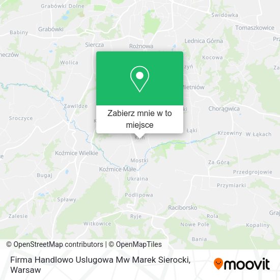 Mapa Firma Handlowo Uslugowa Mw Marek Sierocki