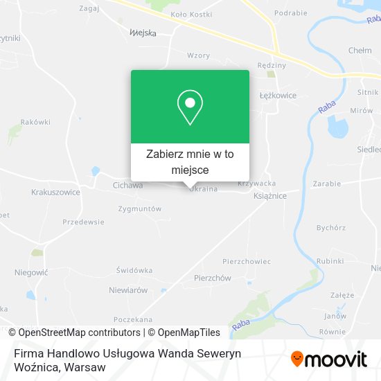 Mapa Firma Handlowo Usługowa Wanda Seweryn Woźnica