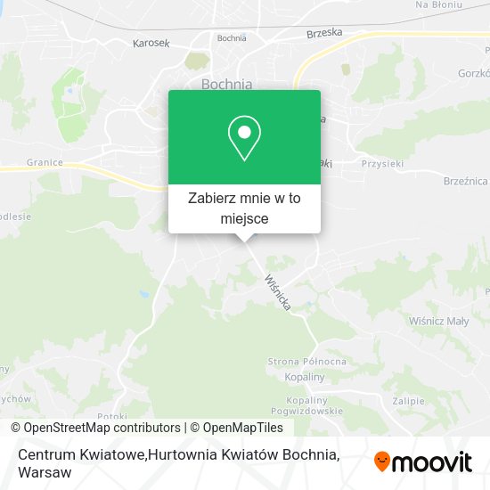 Mapa Centrum Kwiatowe,Hurtownia Kwiatów Bochnia